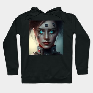 Hardwired Woman -- AI Art Hoodie